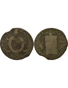 A la Balance 2 sols Métal de Cloche 1793 AA Metz