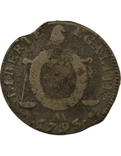 A la Balance 2 sols Métal de Cloche 1793 AA Metz 2