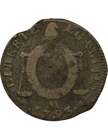 A la Balance 2 sols Métal de Cloche 1793 AA Metz