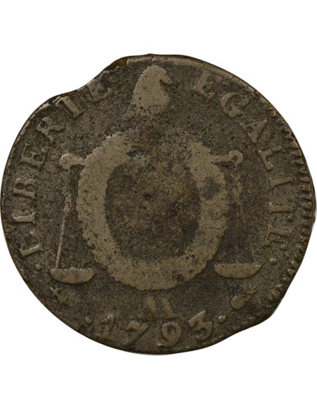 A la Balance 2 sols Métal de Cloche 1793 AA Metz