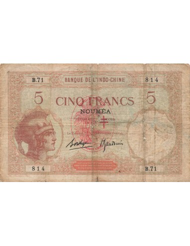 Nouvelles Hébrides 5 Francs - ND (1941) - P.4b 5 francs 1941