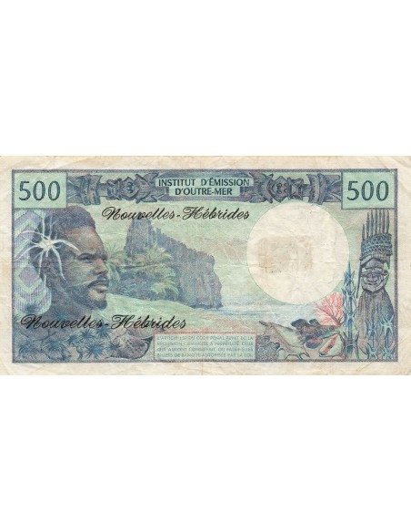 Nouvelles Hébrides 500 Francs - Polynésien - ND (1970) - P.19a 500 francs 1970