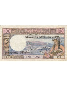 Nouvelles Hébrides 100 Francs - ND (1977) - P.18d 100 francs 1977