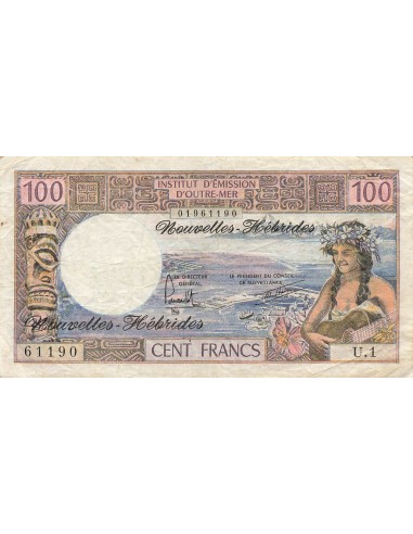 Nouvelles Hébrides 100 Francs - ND (1977) - P.18d 100 francs 1977