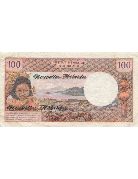 Nouvelles Hébrides 100 Francs - ND (1977) - P.18d 100 francs 1977