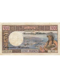 Nouvelles Hébrides 100 Francs - ND (1975) - P.18c 100 francs 1975