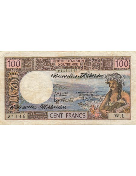 Nouvelles Hébrides 100 Francs - ND (1975) - P.18c 100 francs 1975