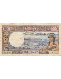 Nouvelles Hébrides 100 Francs - ND (1977) - P.18d 100 francs 1977
