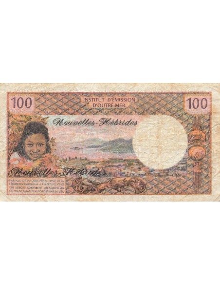 Nouvelles Hébrides 100 Francs - ND (1977) - P.18d 100 francs 1977