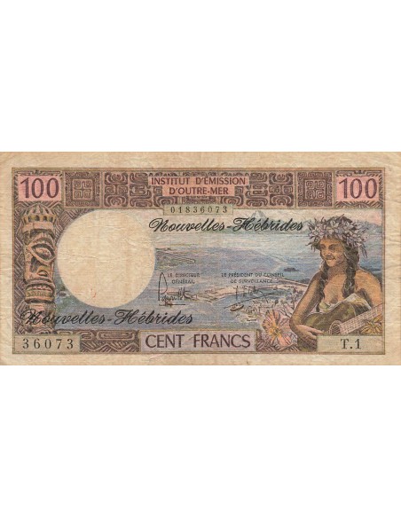 Nouvelles Hébrides 100 Francs - ND (1975) - P.18c 100 francs 1975