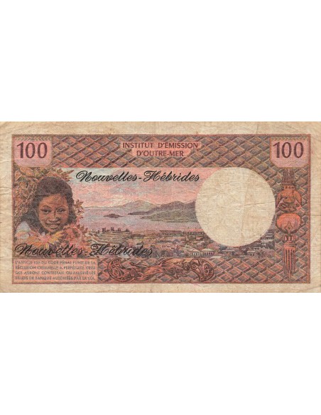 Nouvelles Hébrides 100 Francs - ND (1975) - P.18c 100 francs 1975