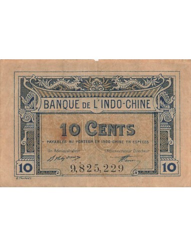 Indo-Chine Fr. 10 Cents - 1919 - P.43 10 cents 1919