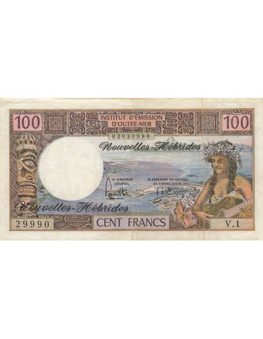 Nouvelles Hébrides 100 Francs - ND (1975) - P.18c 100 francs 1975