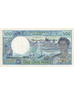 Nouvelles Hébrides 500 Francs - Polynésien - ND (1979) - P.19b 500 francs 1979