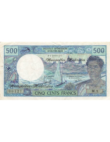 Nouvelles Hébrides 500 Francs - Polynésien - ND (1979) - P.19b 500 francs 1979