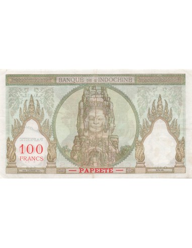 Tahiti 100 Francs - ND (1956-1961) - P.14d 100 francs 1956