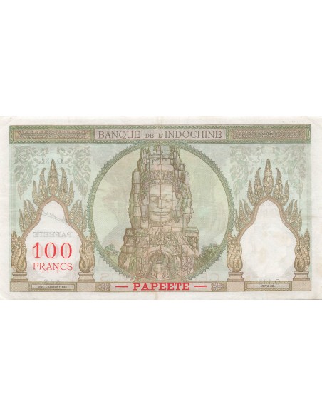 Tahiti 100 Francs - ND (1956-1961) - P.14d 100 francs 1956