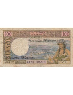 Nouvelles Hébrides 100 Francs - ND (1970) - P.18a 100 francs 1970