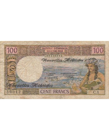 Nouvelles Hébrides 100 Francs - ND (1970) - P.18a 100 francs 1970