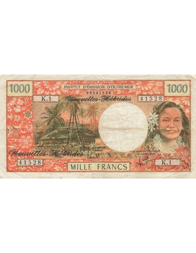 Nouvelles Hébrides 1000 Francs - ND (1975) - P.20b 1000 francs 1975
