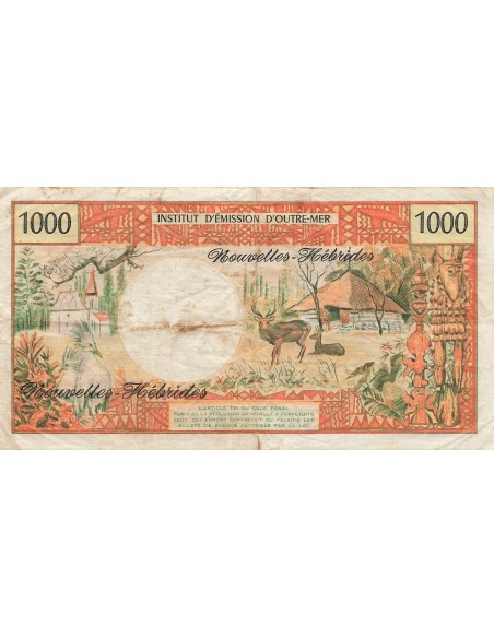 Nouvelles Hébrides 1000 Francs - ND (1975) - P.20b 1000 francs 1975