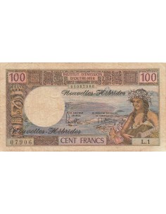 Nouvelles Hébrides 100 Francs - ND (1975) - P.18c 100 francs 1975