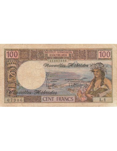 Nouvelles Hébrides 100 Francs - ND (1975) - P.18c 100 francs 1975