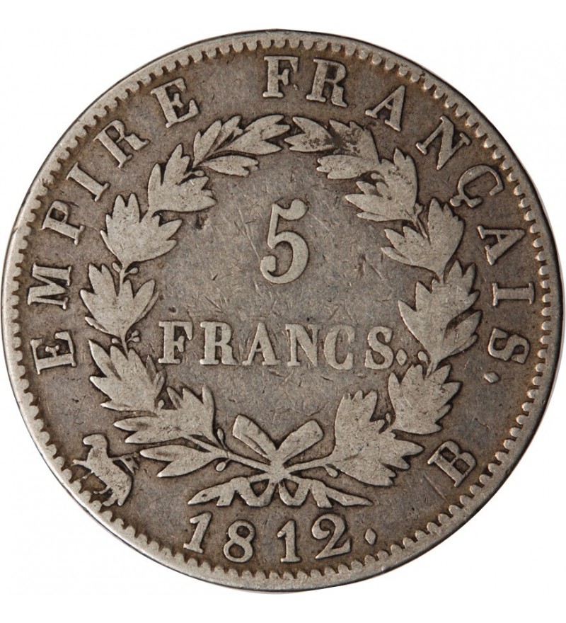 NAPOLEON Ier﻿ - 5 FRANCS 1812 B ROUEN