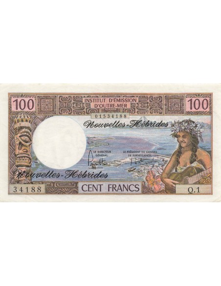Nouvelles Hébrides 100 Francs - ND (1977) - P.18d 100 francs 1977
