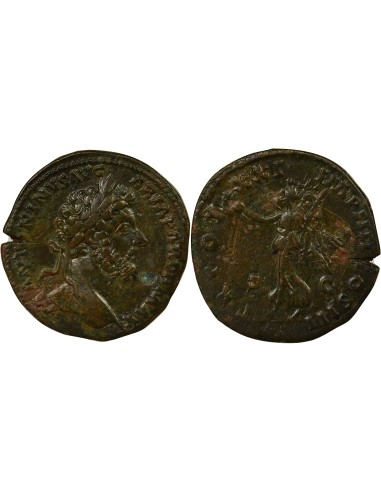Rome Empire Marc Aurèle Victoria 1 sesterce Laiton 168 R Rome