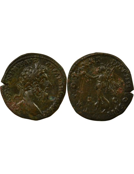 Rome Empire Marc Aurèle Victoria 1 sesterce Laiton 168 R Rome