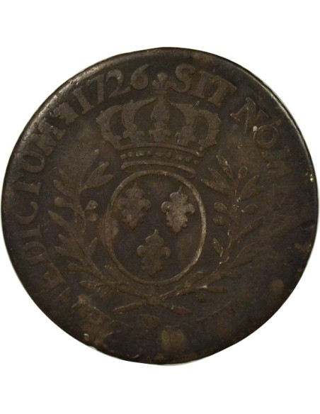 Louis XV au Buste habillé 1/5 écu Argent 1726 R Orléans