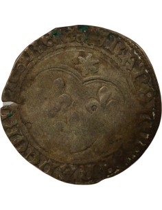 Charles VIII au Soleil 1 blanc Billon 1483-1488 S Troyes 2