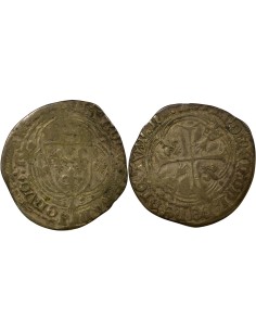 Charles VIII A la Couronne 1 blanc Billon 1491-1498 T Nantes