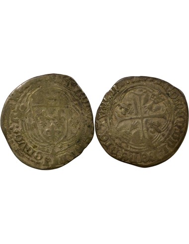 Charles VIII A la Couronne 1 blanc Billon 1491-1498 T Nantes