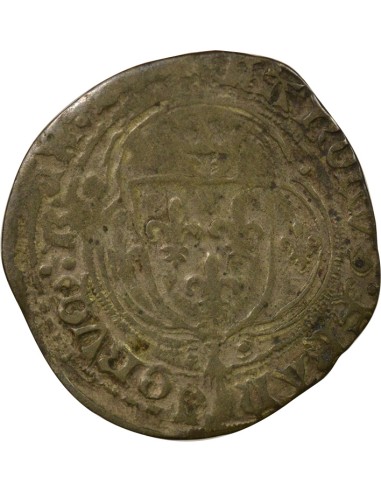 Charles VIII A la Couronne 1 blanc Billon 1491-1498 T Nantes