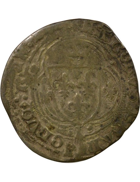 Charles VIII A la Couronne 1 blanc Billon 1491-1498 T Nantes