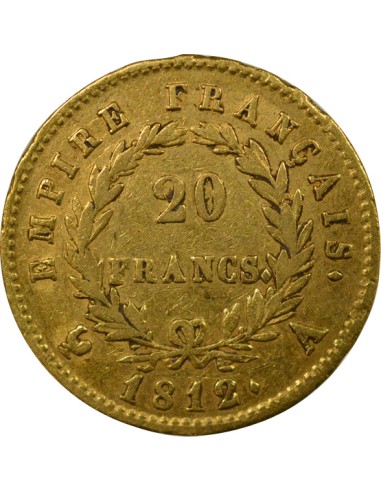 Roi d'Italie Empire 20 francs Or 1812 A - Paris