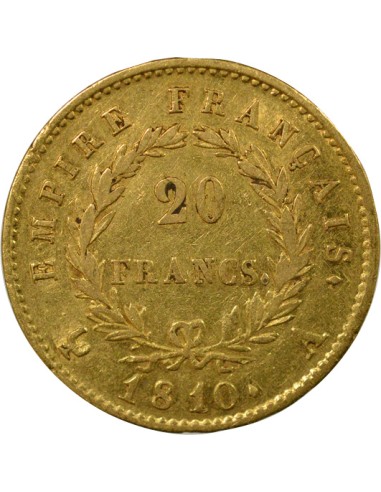 Roi d'Italie Empire 20 francs Or 1810 A - Paris