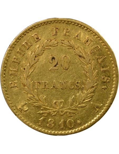 Roi d'Italie Empire 20 francs Or 1810 A - Paris