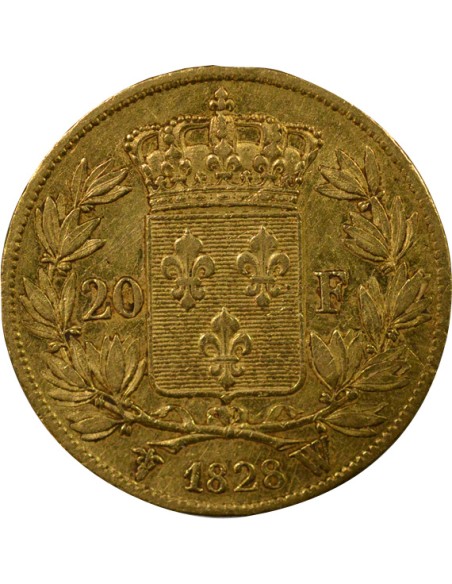 Charles X Charles X - 20 Francs Or - 1828 W Lille 20 francs Or 1828 W Lille