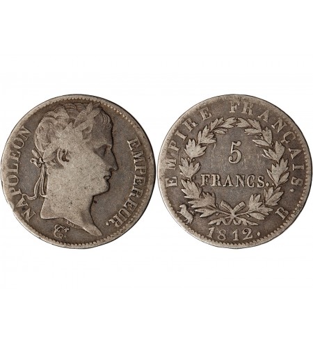 NAPOLEON Ier﻿ - 5 FRANCS 1812 B ROUEN