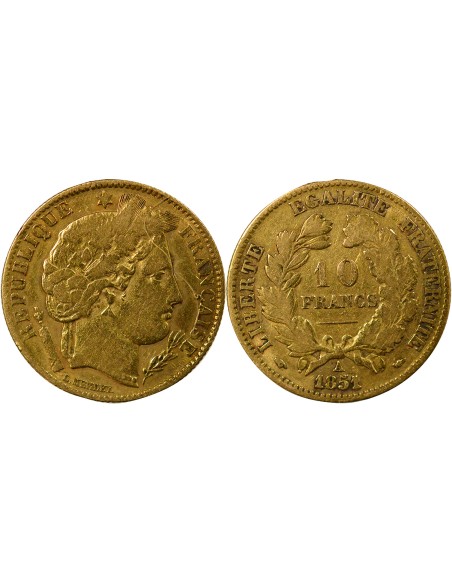 IIe République 10 francs Or 1851 A - Paris