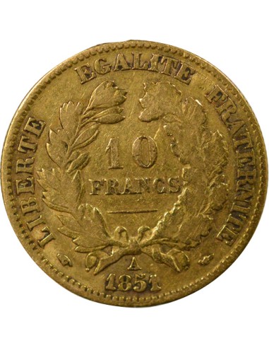 IIe République 10 francs Or 1851 A - Paris