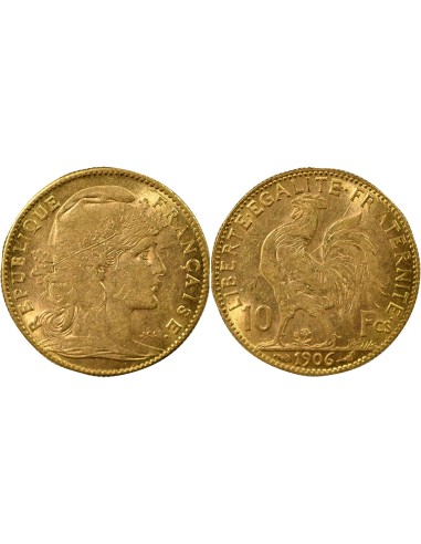Coq 10 francs Or 1906 A Paris