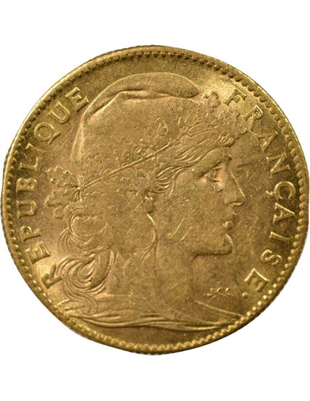 Coq 10 francs Or 1906 A Paris