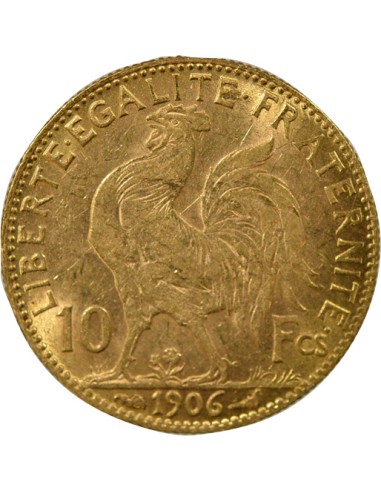 Coq 10 francs Or 1906 A Paris