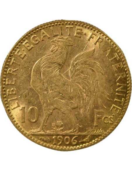 Coq 10 francs Or 1906 A Paris