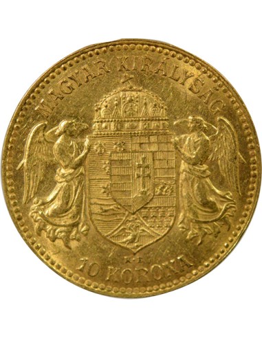 Roi de Hongrie François Joseph Ier - 10 Couronnes Or - 1910 Kremnica 10 couronnes Or 1910 KB Kremnitz