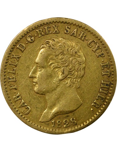 Sardaigne Charles Félix Charles Félix - 20 Lire Or - 1828 L Turin 20 lire Or 1828 T Turin